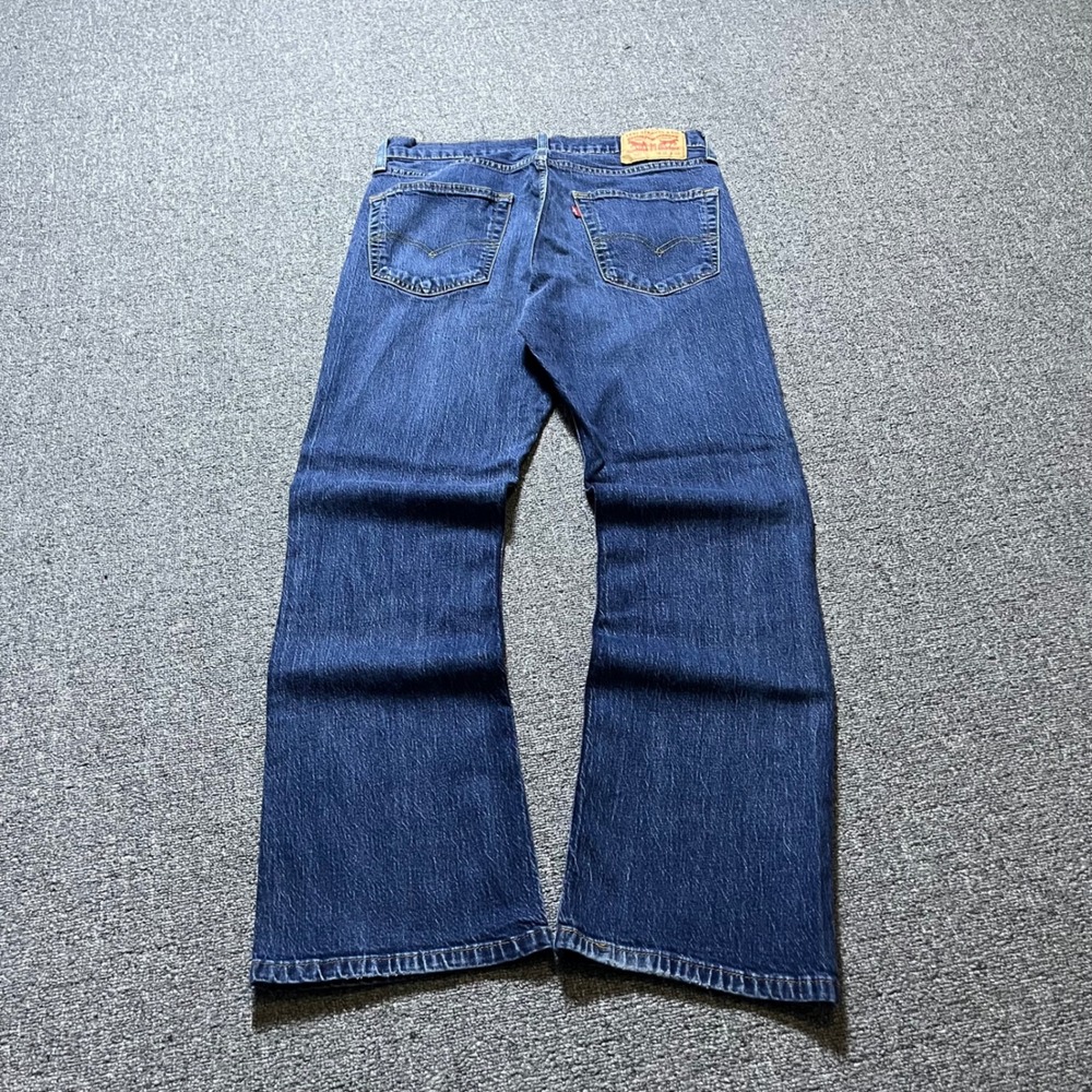 Levi's 527 Slim Bootcut Jeans 32x30 Blue Denim Dark Wash Low Rise